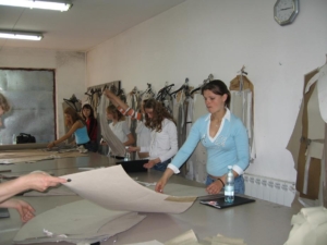 Romanian trainees of fashion design and sewing, May 2007